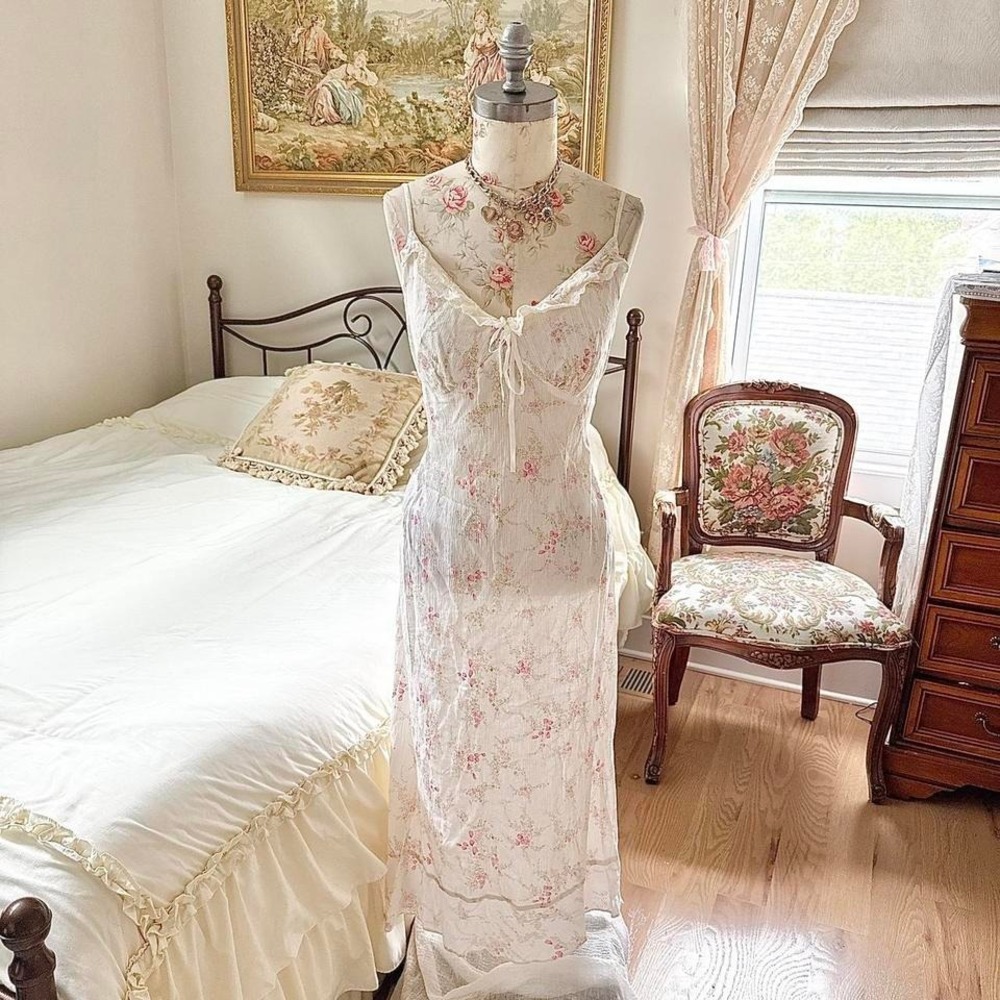 Y2K cherokee floral maxi dress size xl